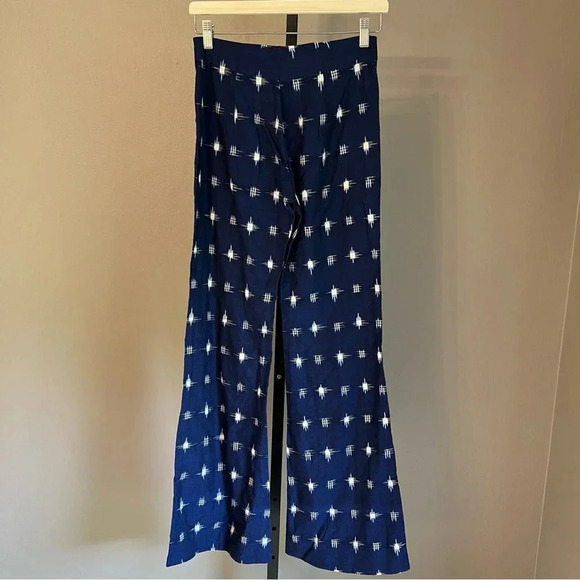 Alix of Bohemia Charlie Flare Pants Navy Midnight Ikat XS NWT Boho Rodeo Western - Picture 5 of 8